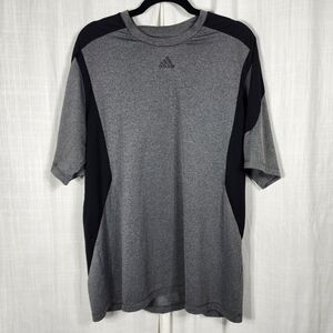 Adidas Men's Gray and Black Shirt